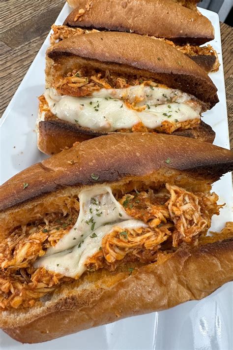 Crockpot Shredded Marinara Chicken Sandwiches Tim W Copy Me That