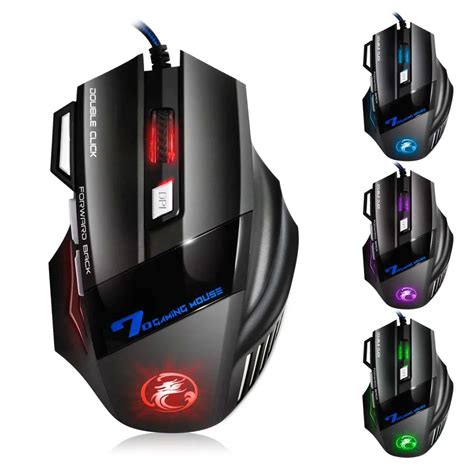 New Wired Gaming Mouse 7 Buttons Optical Professional Mouse Gamer E