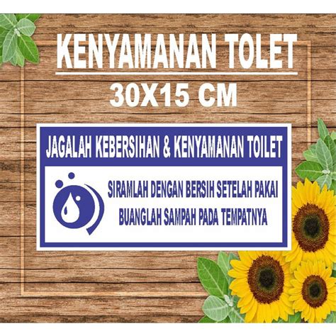 Jual Stiker Jagalah Kebersihan Toilet Shopee Indonesia