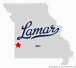 Map of Lamar, MO, Missouri