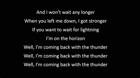 Leona Lewis Thunder Lyrics Youtube