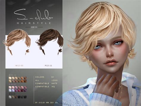 Short Curls Hair For Menwomen Leon By S Club At Tsr Sims 4 Updates