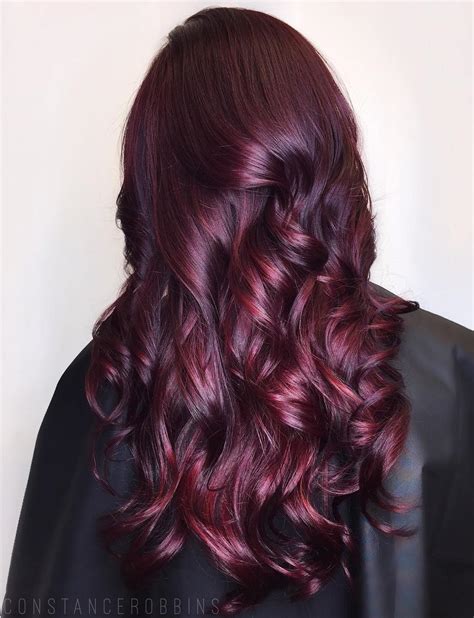 Maroon Hair Color Burgundy Purple Zoe Haircut