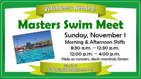 Masters Swim Meet Seeks Volunteers 10 28 2015