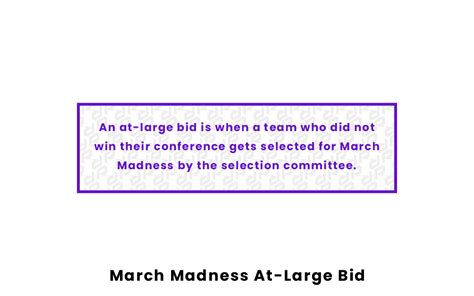 March Madness At Large Bid