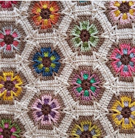 Mesmerize Hexagon Motif Crochet Pattern Pdf Etsy Hexagon Crochet