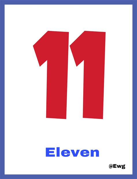 Eleven Flashcards Eleventh Letters