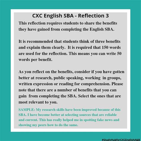 How To Write Reflection 3 For English Sba Quotes Today