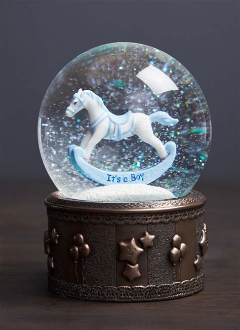 Rocking Horse Snow Globe Boy Blarney