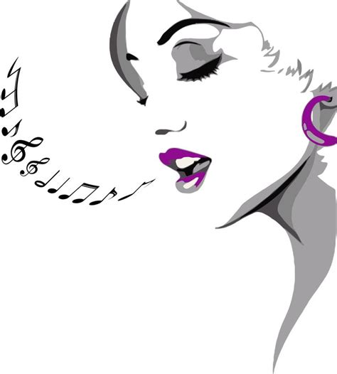 Singing Woman By Gdj Pixabay On Openclipart Singing Drawing