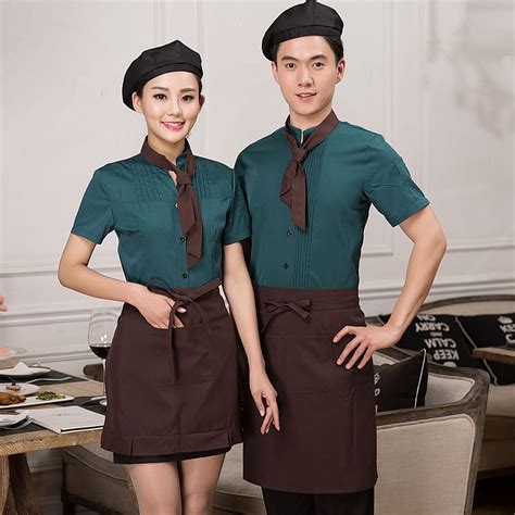 New Design Restaurant Waitress Waiter Uniforms Cook Clothing Short