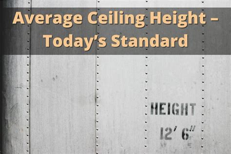Average Ceiling Height Todays Standard