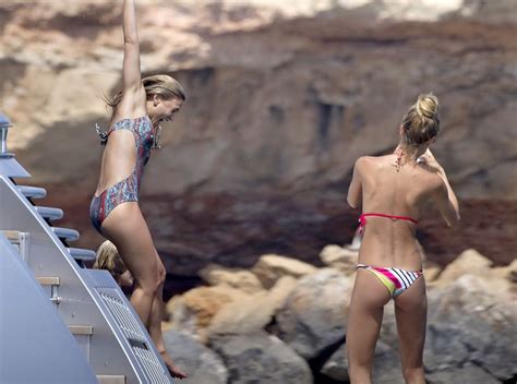 Bar Refaeli Having Some Problems With Her Wet Multicolored Swimwear On A Yacht I Porn Pictures