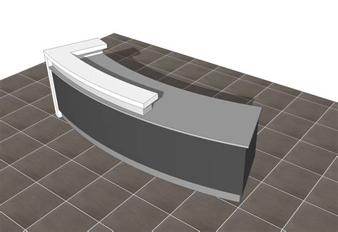 3d Sketchup Free Modern Reception Desks Architectural Rendering Services