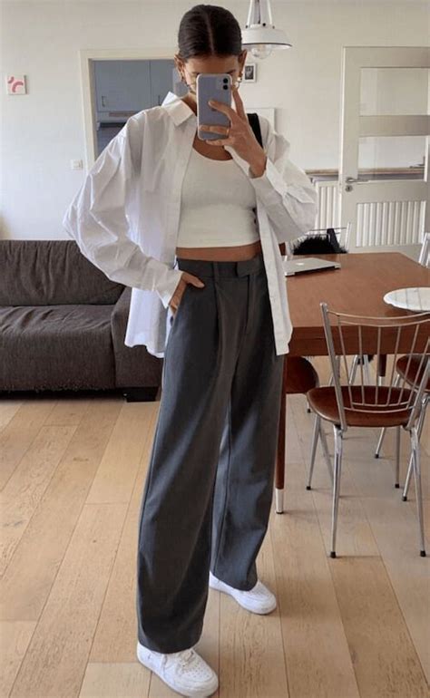70 Chic Oversized Shirt Outfit Ideas To Inspire Your Wardrobe Trouser