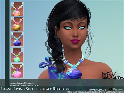 The Sims Resource Island Living Shell Necklace Recolors