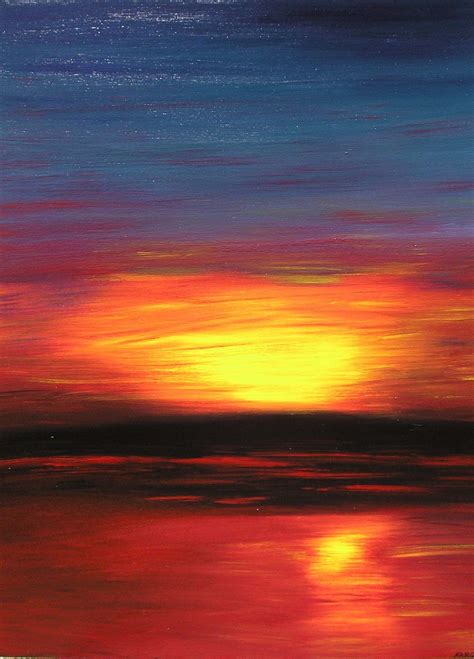 Abstract Sunset Acrylic Painting Warehouse Of Ideas