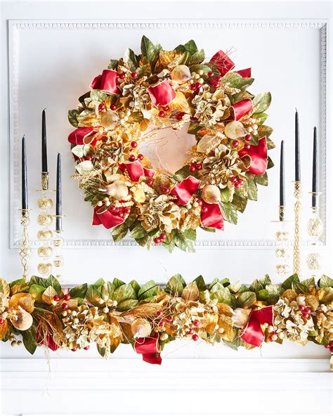 Gold And Glitter Collection Pre Lit Wreath