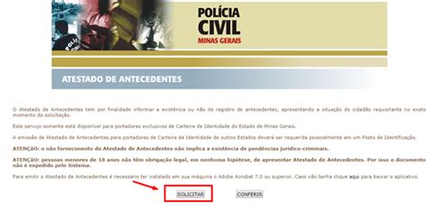 Como Tirar O Atestado De Antecedentes Criminais Em Minas Gerais