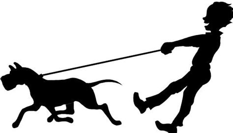 Dog On Leash Clip Art Free Download On Clipartmag