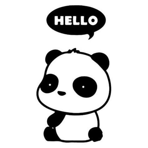 Buy 73cm132cm Cute Panda Hello Thought Bubble