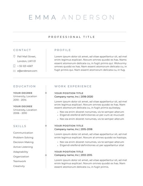 Classic Resume Template 120630 Blue Ms Word Pages Resumeway