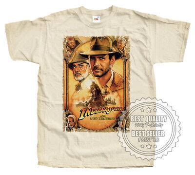 Indiana Jones T Shirt Tee V The Last Crusade Natural All Sizes S To Xl Ebay