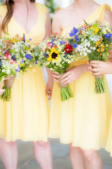 Colorful Wildflower And Sunflower Bouquets Colorful Wildflower And
