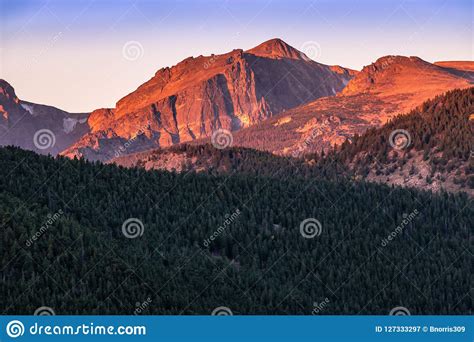Sunrise In Rocky Mountain National Park Stock Image Image Of Rising