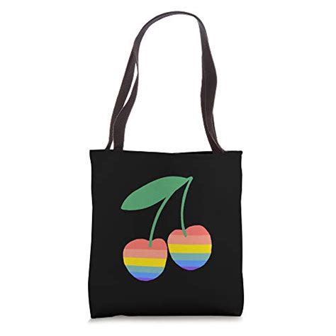 Gay Lesbian Cherry Lgbtq Pride Flag Cottagecore Kawaii Fruit Tote Bag Wantitall