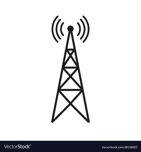 Radio Tower Icon Design Royalty Free Vector Image