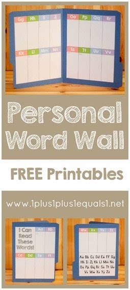 Personal Word Wall Template