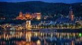 Desktop Wallpapers Germany Heidelberg Bridges Night Rivers 2560x1440