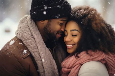Black Couple Holiday Winter Adult Free Photo Rawpixel