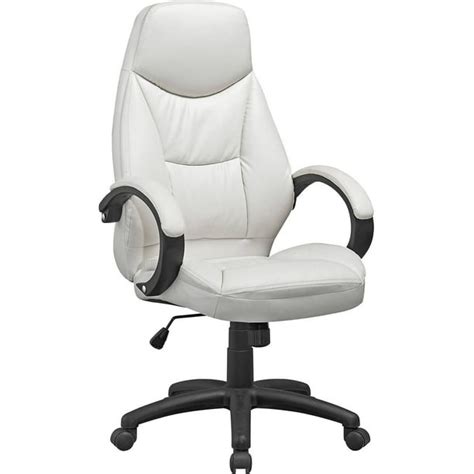 Workspace Executive Office Chair In White Leatherette