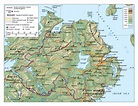 Mapa físico grande de Irlanda del Norte | Irlanda | Europa | Mapas del ...