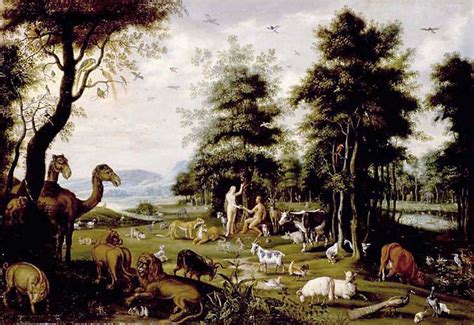 Le Paradis Terrestre Adam Et Eve Et Les Animaux De La Creation