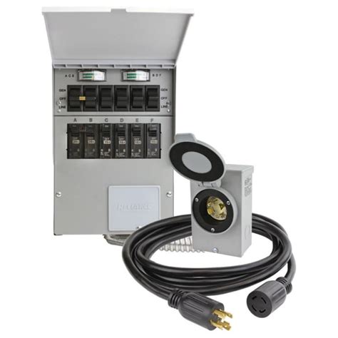 Reliance Controls 30 Amp 6 Circuit Indoor Portable Generator Transfer