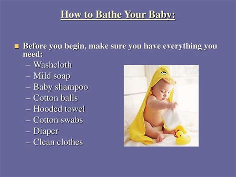 Ppt How To Bathe Your Baby Powerpoint Presentation Free Download