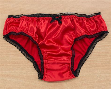 panties satin sissy ruffled frilly panties bikini knicker underwear briefs size 10 20 clothing