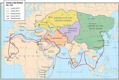 Ibn Battuta Travel Map Large World Map