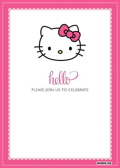 Free Printable Hello Kitty Birthday Invitations Free Printable