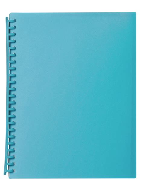 Marbig A4 Display Book Refillable 20 Pocket Translucent Blue