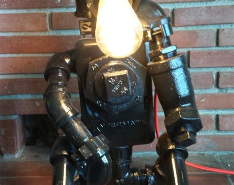 Steampunk Robot Lamp Designed After Auguste Rodin Sculpture Etsy