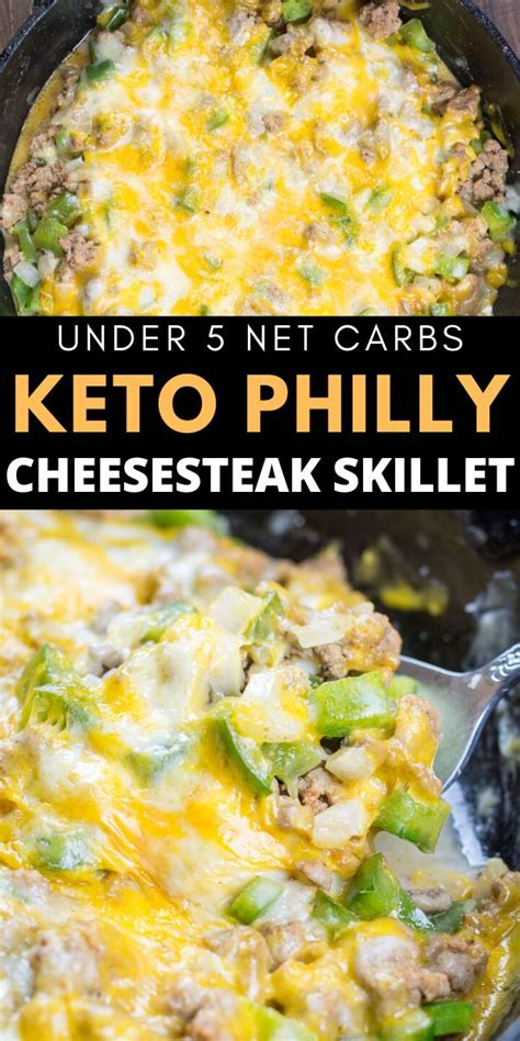 One Pan Keto Philly Cheesesteak Skillet The Best Keto Recipes