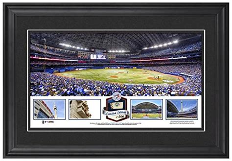 Rogers Centre Toronto Blue Jays Framed Stadium Panoramic With Game Used