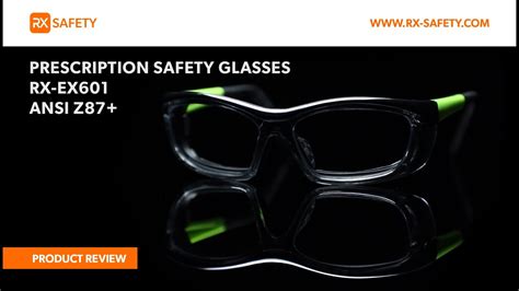 prescription safety glasses rx ex601 ansi z87 rx safety youtube