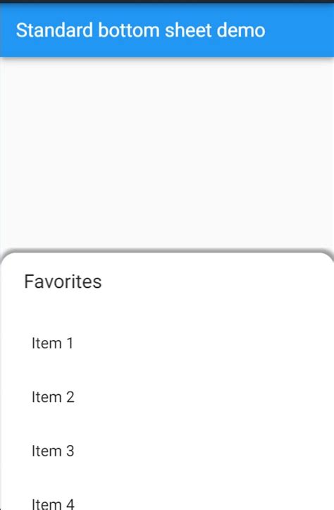 Standard Bottom Sheet In Flutter Flutter