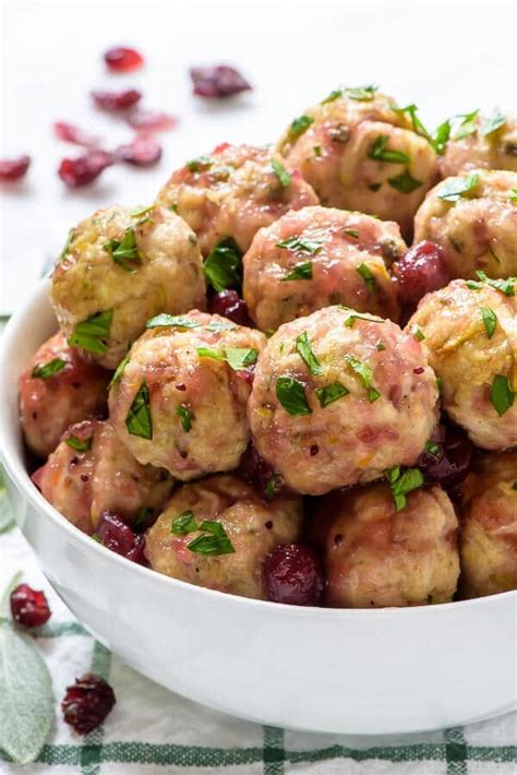 Cranberry Turkey Meatballs Perfect Holiday Appetizer