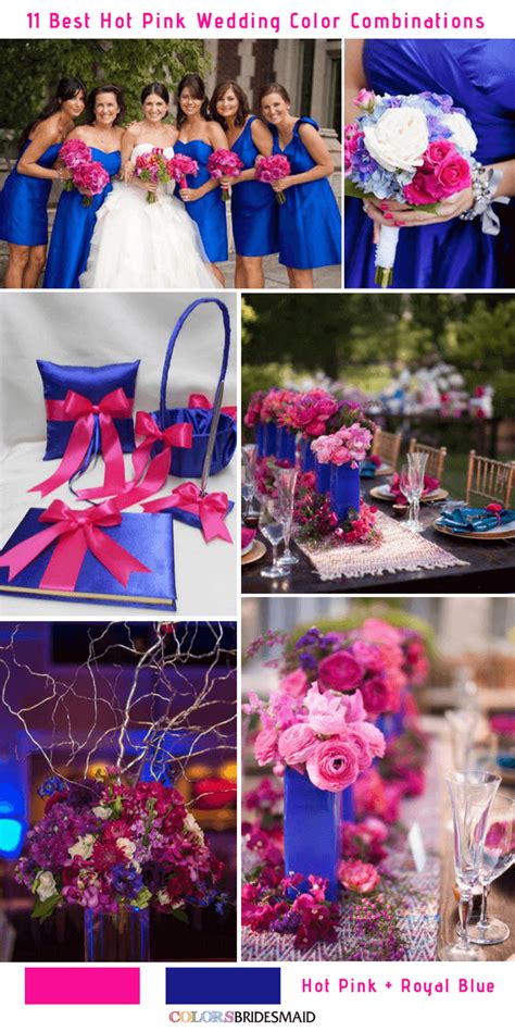 11 Best Hot Pink Wedding Color Combinations Ideas Pink Wedding Colors
